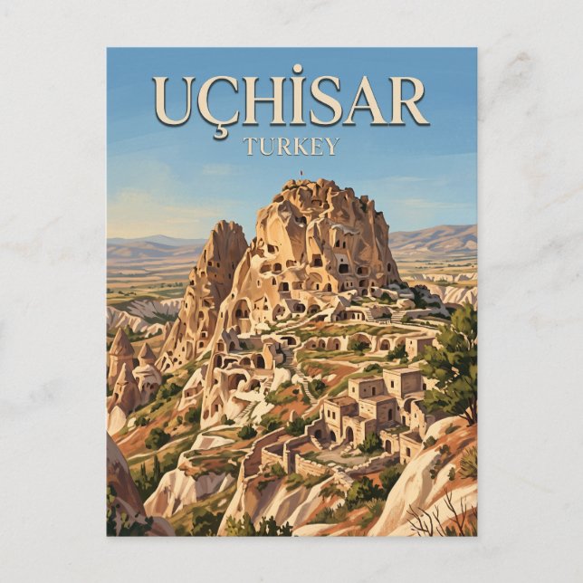 Postal Castillo de Uçhisar Turquía (Anverso)