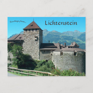 Postal Castillo de Vaduz en Liechtenstein