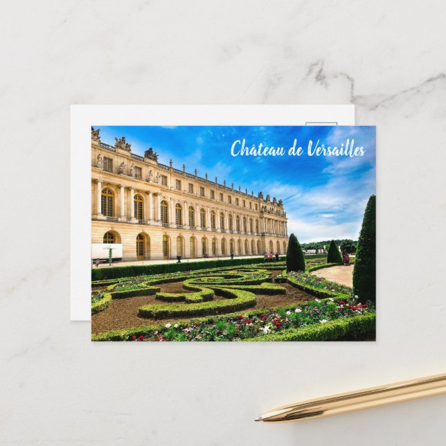 Postal Castillo de Versailles (Anverso/Reverso In Situ)