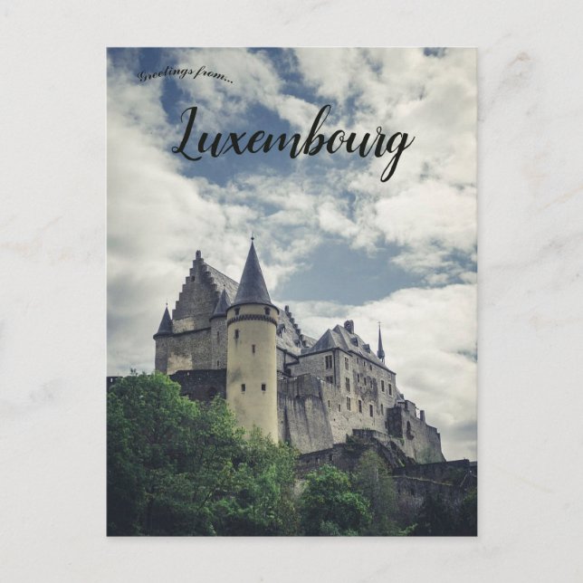 Postal Castillo de Vianden, Luxemburgo (Anverso)