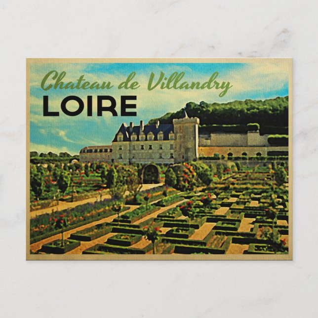 Postal Castillo de Villandry Loire (Anverso)