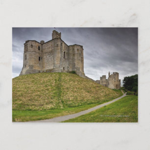 Postal Castillo de Warkworth en Northumberland,