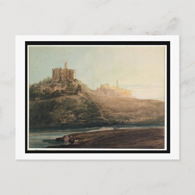 Postal Castillo de Warkworth, Northumberland, c.1798 (w/c (Anverso)