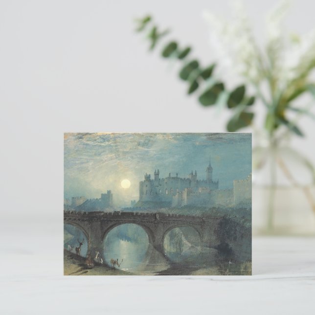 Postal Castillo de William Turner Alnwick (Anverso de pie)