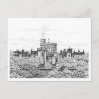 Castillo de Windsor Fantasy - Postcard en blanco