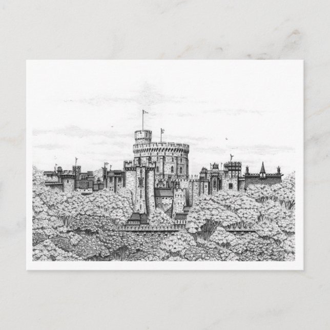 Postal Castillo de Windsor Fantasy - Postcard en blanco (Anverso)