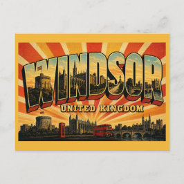 Postal Castillo de Windsor Inglaterra Residencia Real Vin
