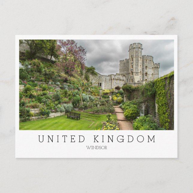 Postal Castillo de Windsor, Londres, Inglaterra (Anverso)