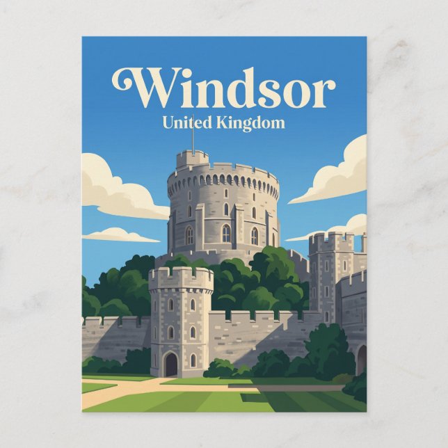 Postal Castillo de Windsor Reino Unido (Anverso)