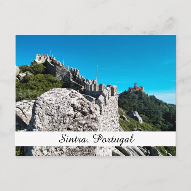 Postal Castillo del Palacio Pena de los Moros Sintra Port (Anverso)