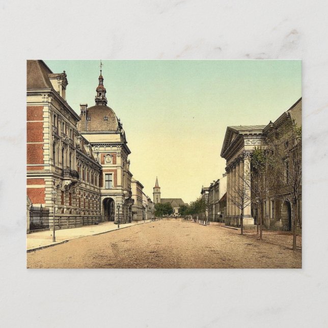 Postal Castillo del Príncipe y Calle Cavalier, Anhalt, Ge (Anverso)