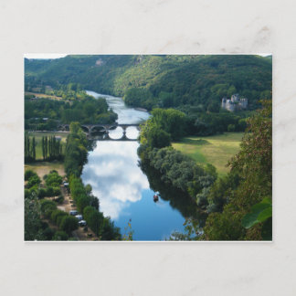 Postal Castillo del Río Barco Puente de Dordoña Agua