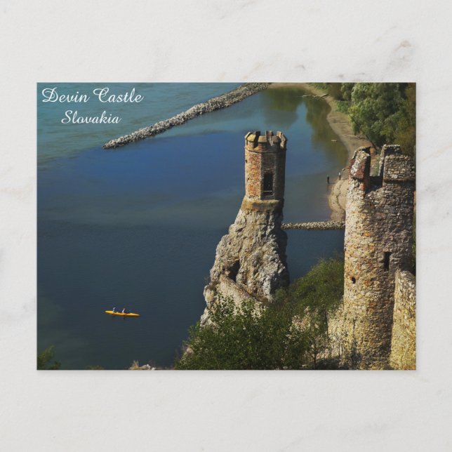 Postal Castillo Devin Eslovaquia Viajar Foto de la torre  (Anverso)
