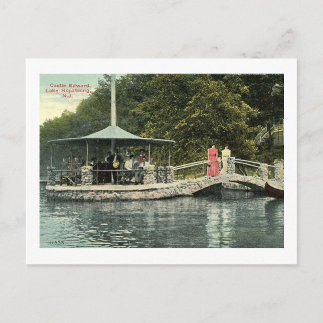 Postal Castillo Eduardo, Lago Hopatcong, NJ Vintage (Anverso)