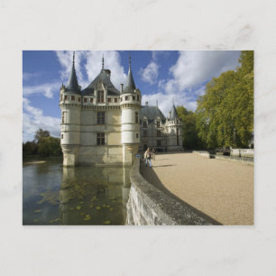 Postal Castillo francés del Azay-le-Rideau,