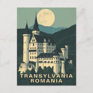 Postal Castillo gótico de viaje a Transilvania Rumania