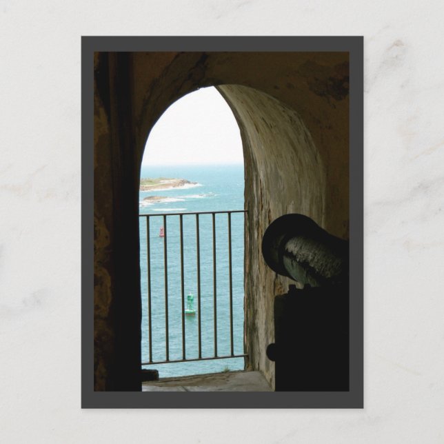 Postal Castillo histórico El Morro, Puerto Rico (Anverso)