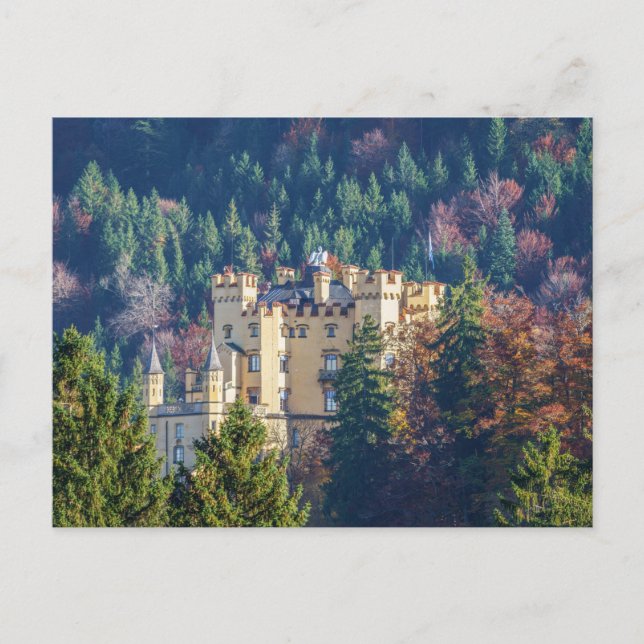 Postal Castillo Hohenschwangau En Otoño (Anverso)