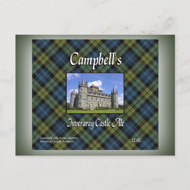 Postal Castillo Inveraray de Campbell (Anverso)