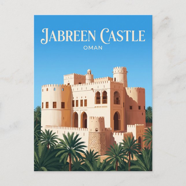 Postal Castillo Jabreen Omán (Anverso)