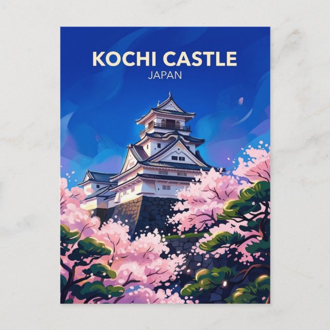 Postal Castillo Kochi Japón (Anverso)