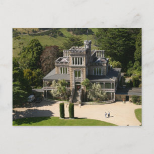 Postal Castillo Larnach, Dunedin, Nueva Zelanda - aéreo