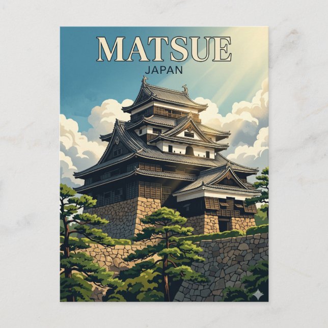 Postal Castillo Matsue Japón (Anverso)