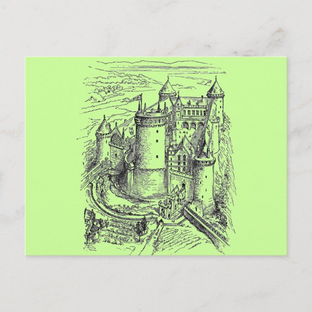 Postal Castillo medieval (Anverso)