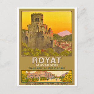 Postal Castillo medieval en Royat, Auvernia, Francia