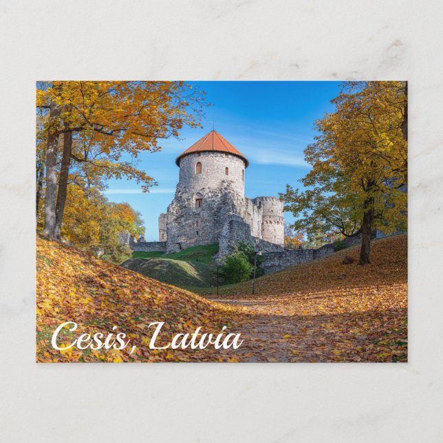 Postal Castillo medieval rodeado de bosques (Anverso)