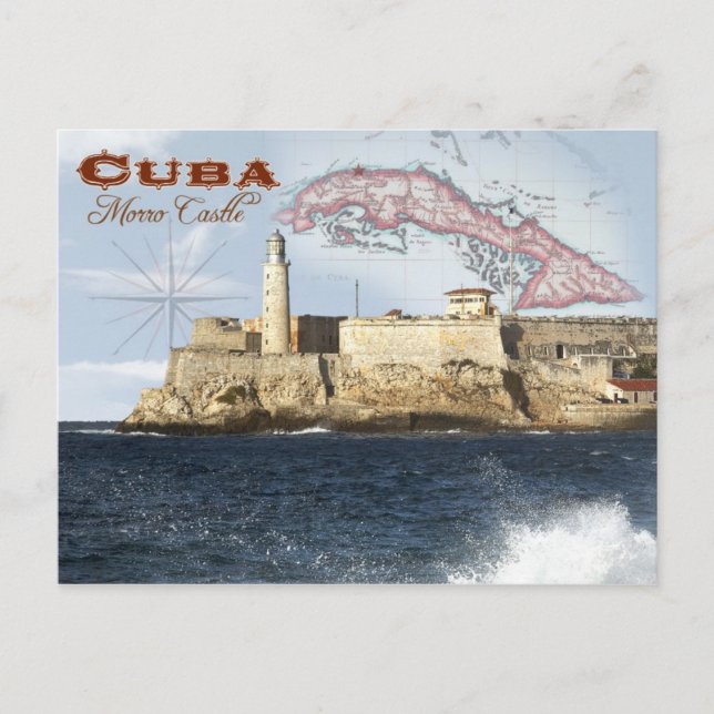 Postal Castillo Morro (Fortaleza), La Habana, Cuba (Anverso)