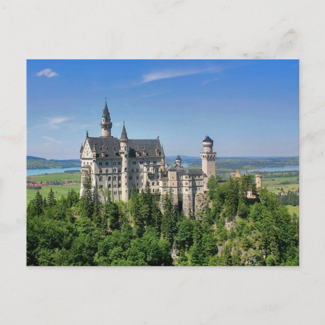 Postal Castillo Neuschwanstein, Bavaria Alemania (Anverso)