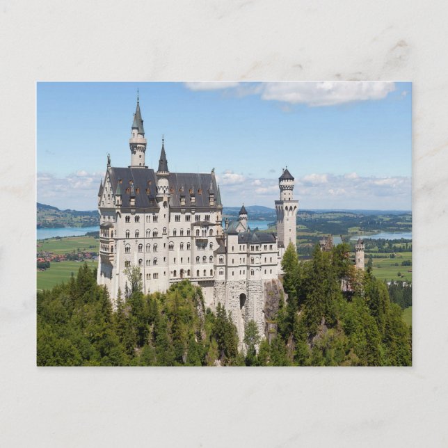 Postal Castillo Neuschwanstein en Schwangau Bavaria Germa (Anverso)