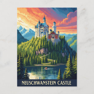 Postal Castillo Neuschwanstein Viaje Alemania