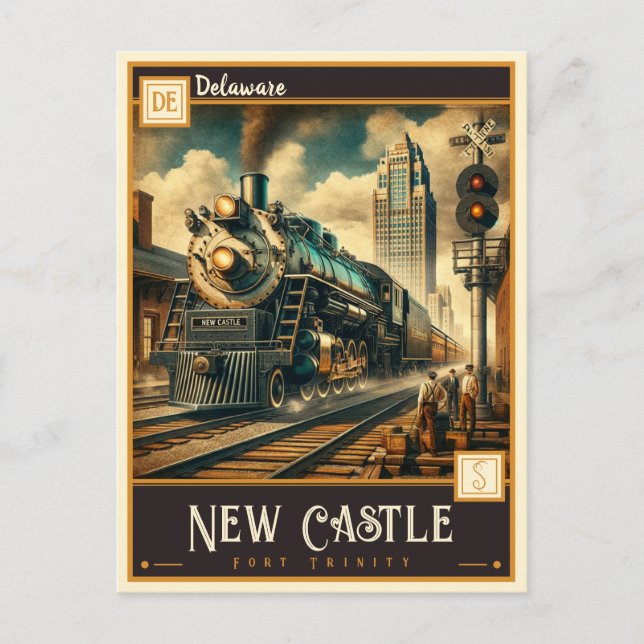 Postal Castillo nuevo, Delaware | Vintage (Anverso)