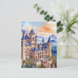 Postal Castillo renacentista en las montañas. Tecnología