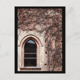 Postal Castillo Sforza, Milán, Italia