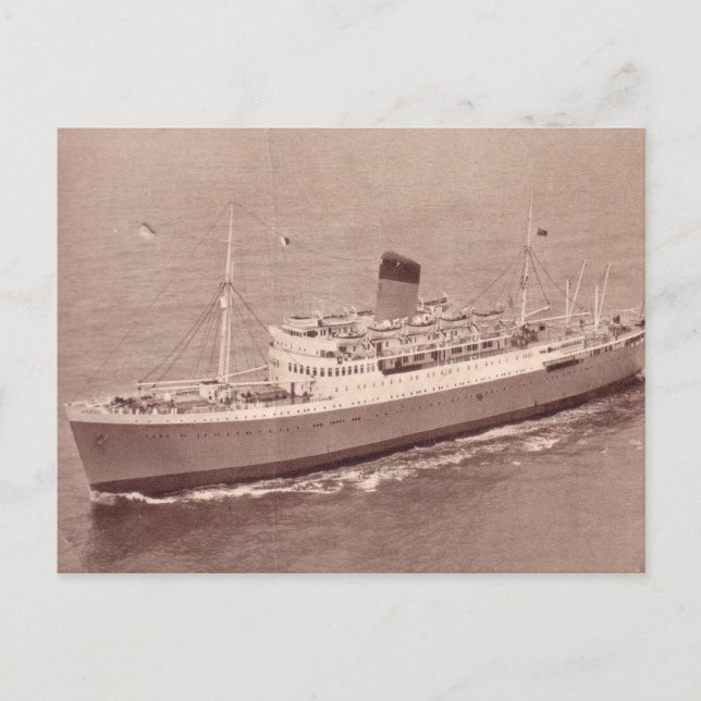 Postal Castillo SS Rhodesia, Union Castle Line (Anverso)