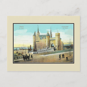 Postal Castillo Steen de Amberes Bélgica restaurado en lo