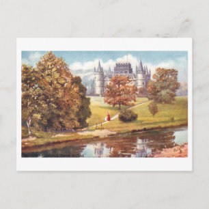 Postal Castillo vintage de Inveraray en Escocia
