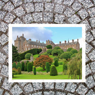 Postal Castillo y jardines de Drummond, Perthshire, Escoc
