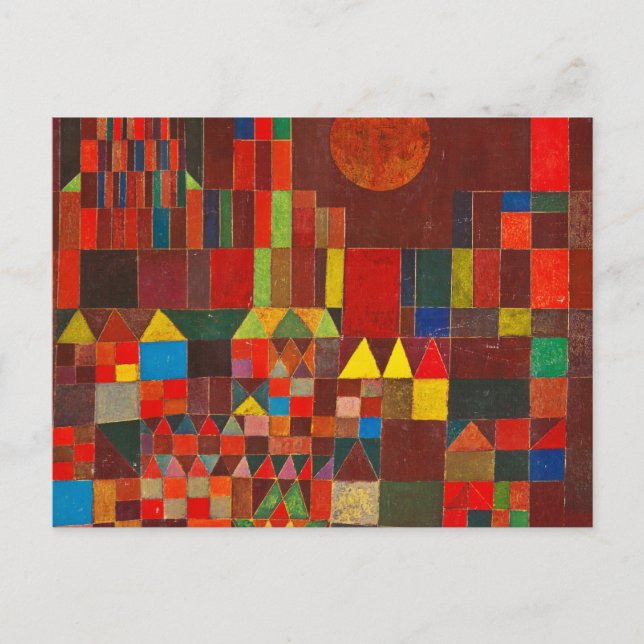 Postal Castillo y Sol, 1928 por Paul Klee (Anverso)