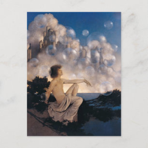 Postal Castillos en el Aire de Maxfield Parrish 1904 Fant