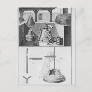 Postal Casting campanas, ilustracion de la 'Enciclopedia'