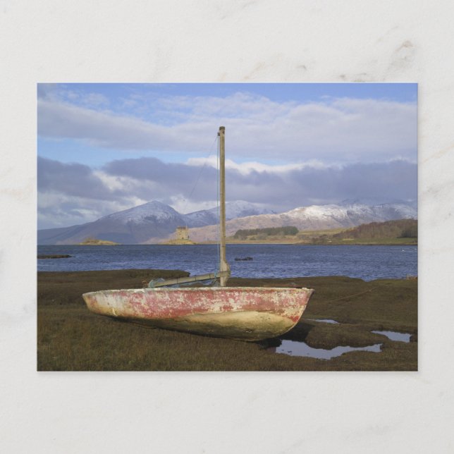 Postal Castle Stalker con barco pesquero en el (Anverso)