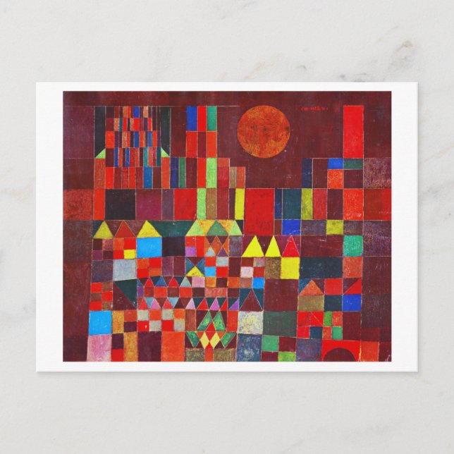 Postal Castle y Sun, Paul Klee (Anverso)