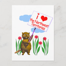 Postal Castor Canadiense Ama los Territorios del Noroeste