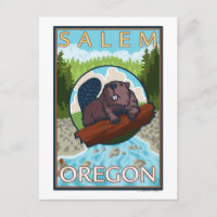 Castor y río - Salem, Oregon