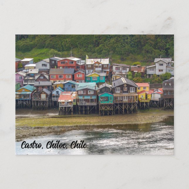 Postal Castro, Chiloe, Chile (Anverso)