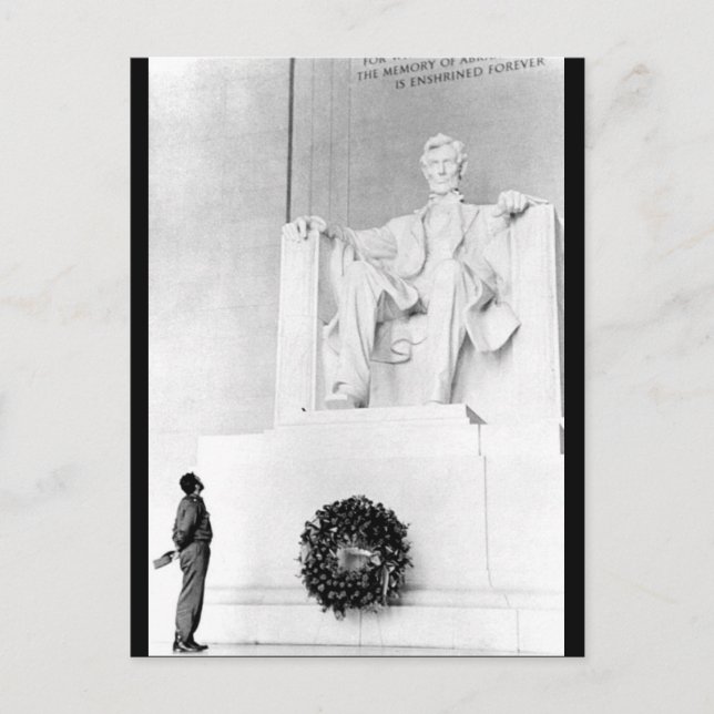 Postal Castro mira a Lincoln (Anverso)